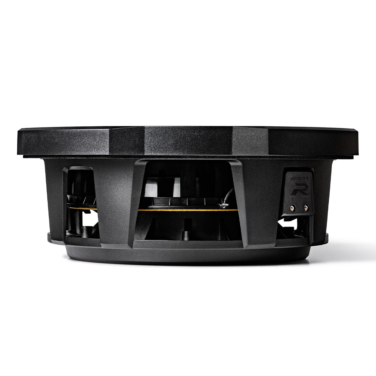 Alpine RS W10D2 R Series 10-Inch Shallow Mount 4 Ohm Car Subwoofer - High Performance Bass for Trucks, SUVs & Custom Car Audio Systems