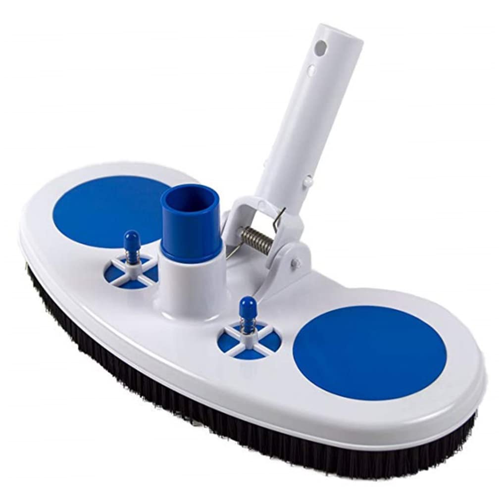 **13Inch Pool Brush with Nylon Bristles & Swivel Hose - Heavy Duty Pool Cleaning Brush for Floors, Walls & Debris Removal - Perfect for In-Ground & Above Ground Pools**