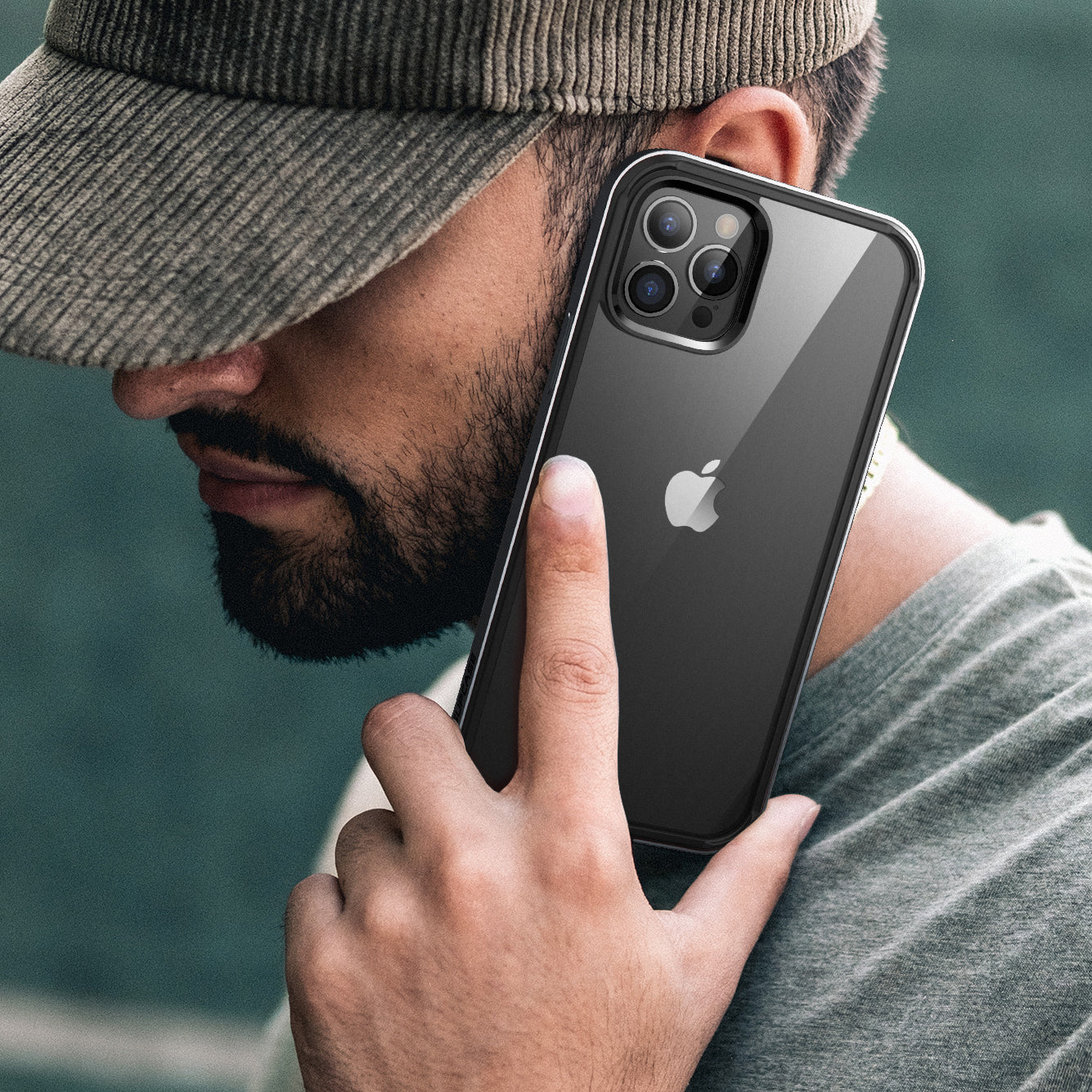 iPhone 13 Pro Max 6.7 inch Case with Screen Protector - Unicorn Beetle Edge Clear Black Protective Cover | Shockproof, Slim Fit, Scratch Resistant for Everyday Use & Outdoor Activities