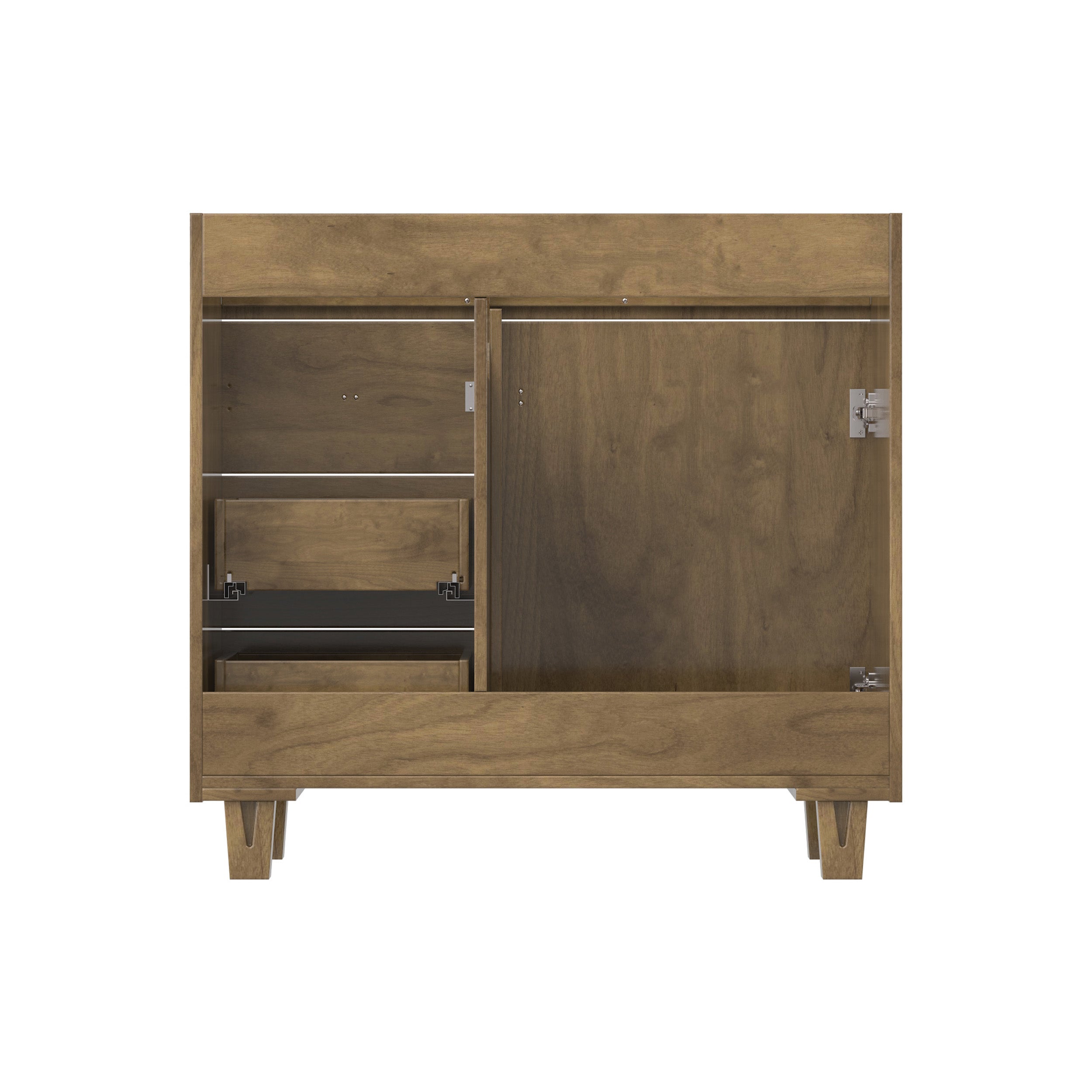 ASTER 36-Inch Bathroom Vanity with Quartz Countertop - Right Side Drawers for Modern Bathroom Storage & Organization - Perfect for Small Bathrooms, Powder Rooms & Home Renovations