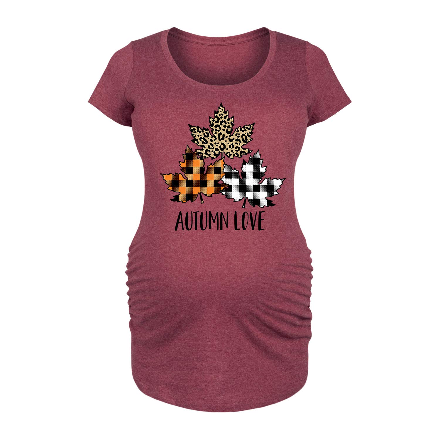 Bloom Maternity - Autumn Love Maternity Scoop Neck T-Shirt - Soft Cotton Pregnancy Top for Expecting Moms - Perfect for Casual Wear, Baby Showers & Maternity Photos