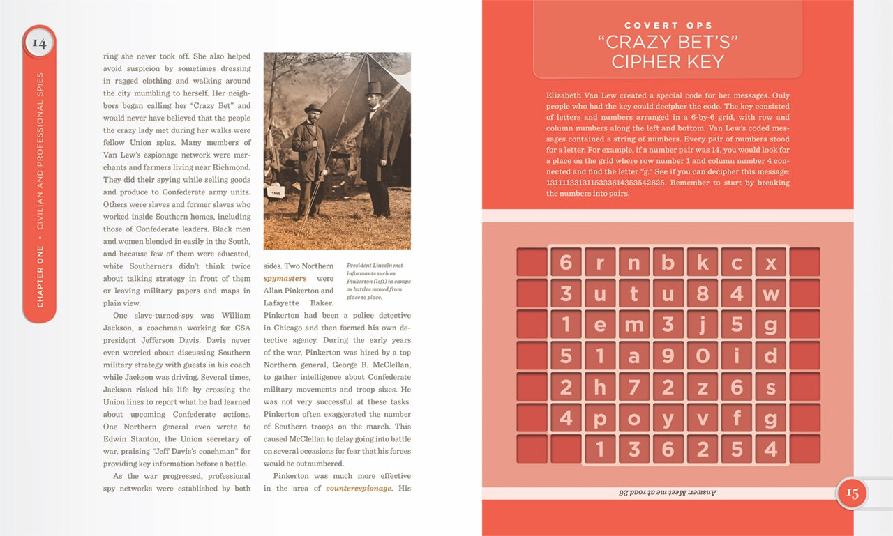 Civil War Spies Book - 9781608185986 | History of Espionage in the American Civil War - Perfect for History Buffs & Students