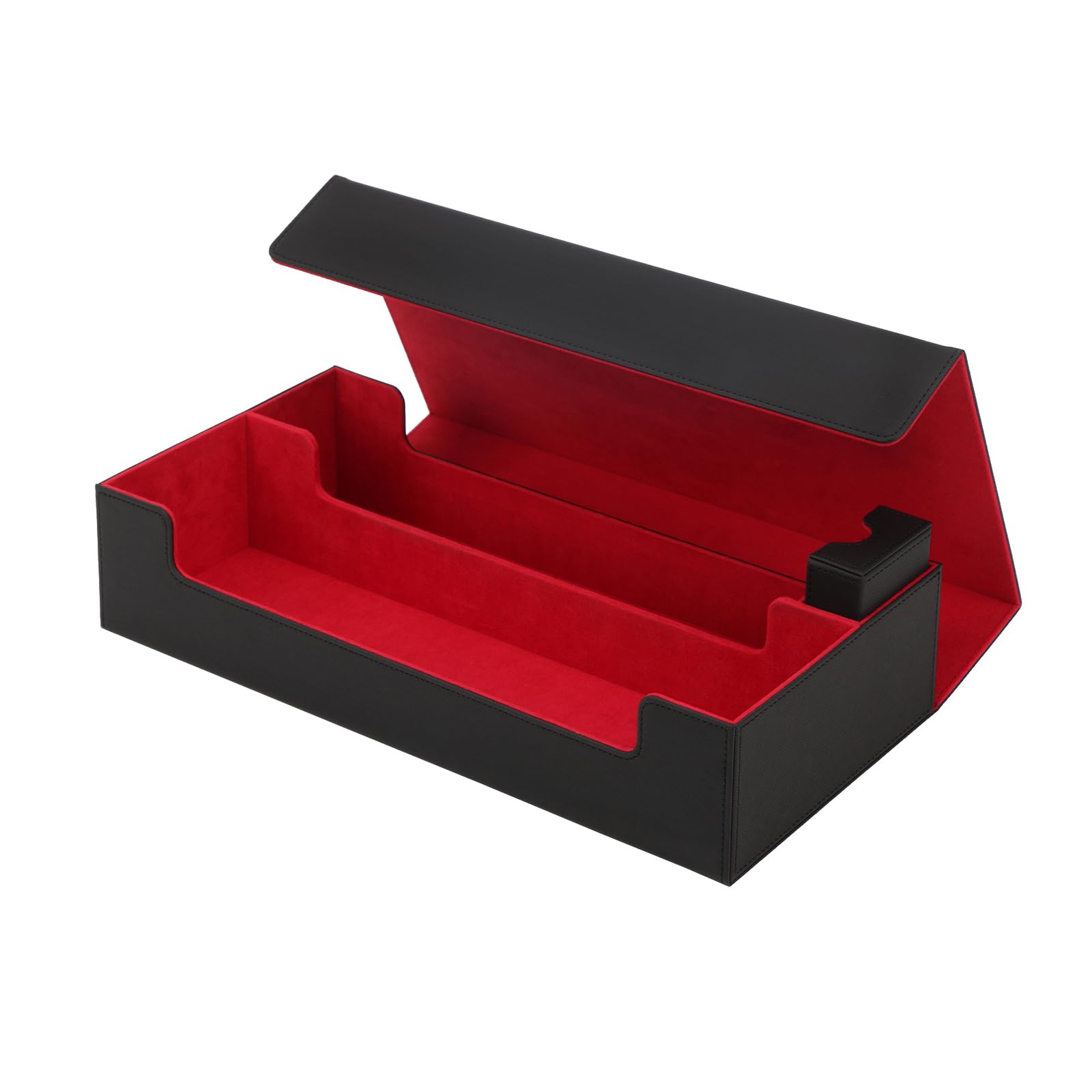 Magnetic Playing Cards Storage Box - PU Leather Deck Card Case for Game Cards, Poker, MTG & Collectible Cards - Portable & Durable Card Holder for Travel, Home & Game Nights