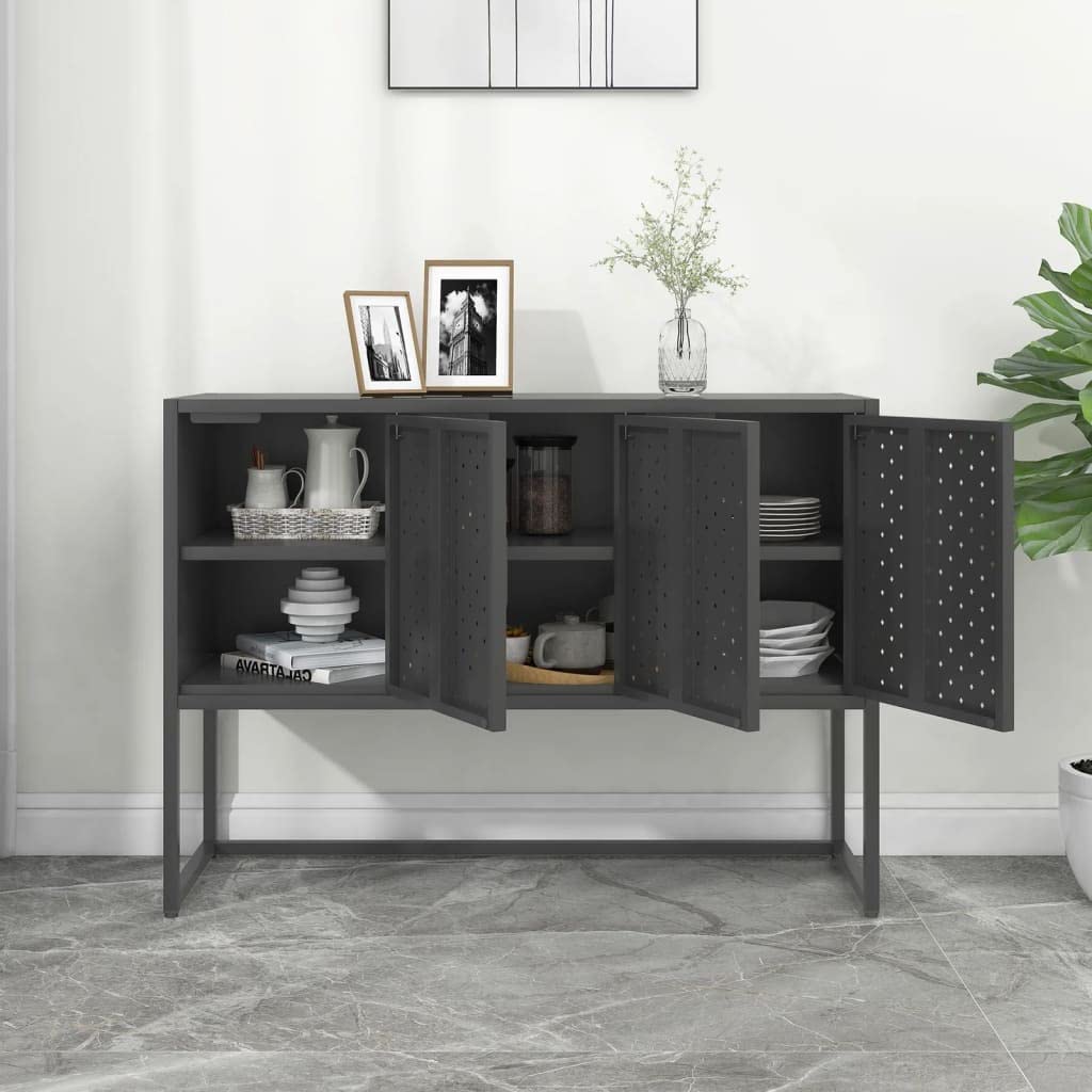 Industrial Style Sideboard Console Table with Storage - 41.3