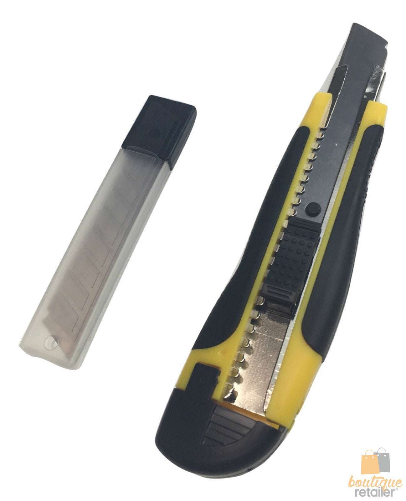 12-Pack Retractable Utility Knife Box Cutters with 18mm Snap-Off Blades - Heavy Duty Bulk Pack for Shipping, Packaging, Warehouse & DIY Projects