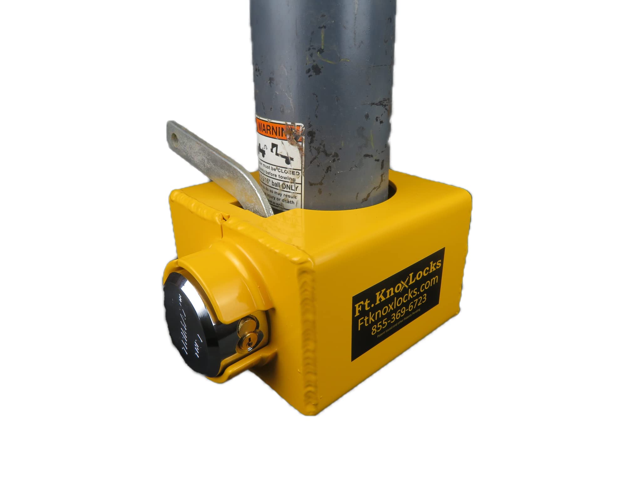 Heavy Duty Gooseneck Cable Lever Lock with Trimax Puck Lock - Secure Trailers, Trucks, and Storage Units for Enhanced Theft Protection