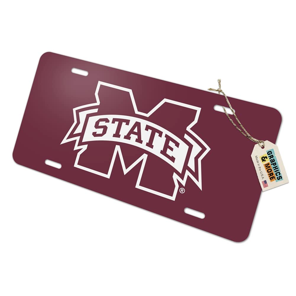 Mississippi State Bulldogs Logo Metal Vanity License Plate - Custom Car Tag for Tailgating & College Pride Decoration