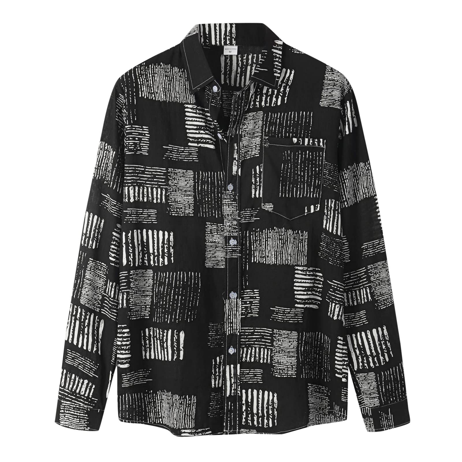 Slim Fit Men's Dress Shirts - Long Sleeve Casual Button Down for Work & Parties