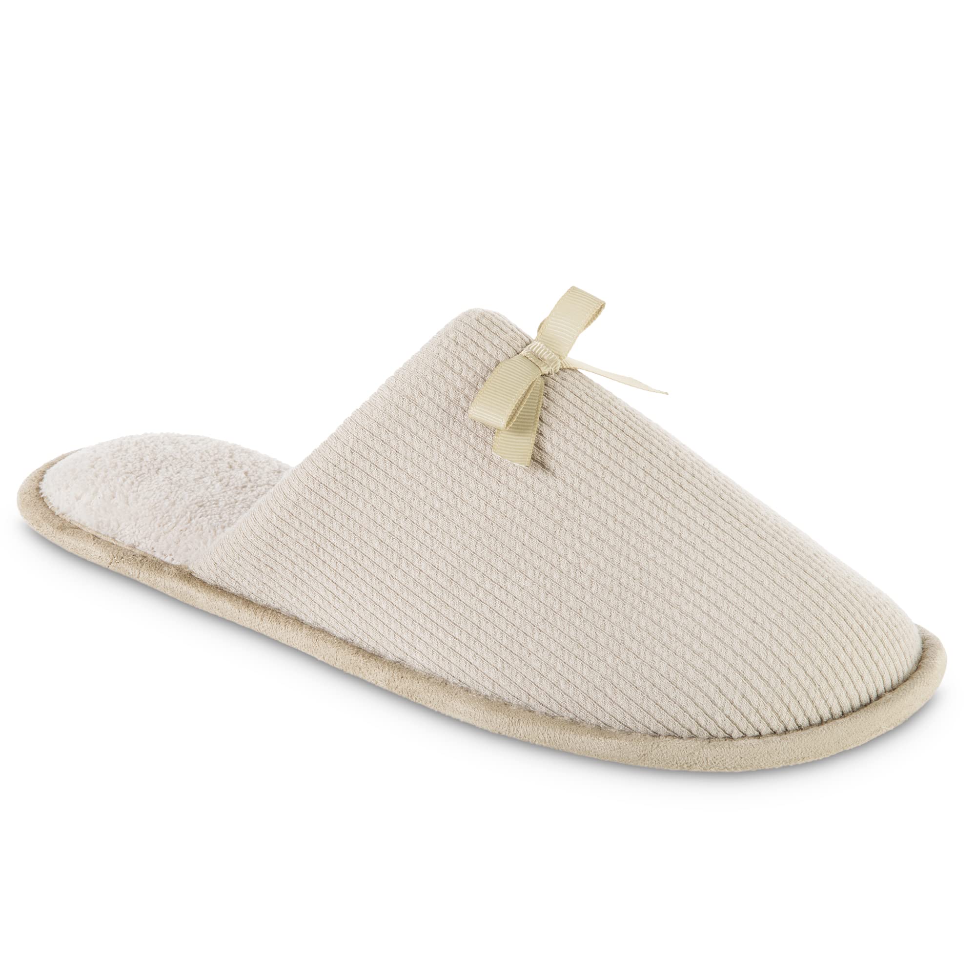 Isotoner Women's Waffle Knit Clog Slippers - Soft & Cozy House Shoes for Indoor Comfort, Perfect for Relaxing at Home, Lounging & Cold Weather Wear