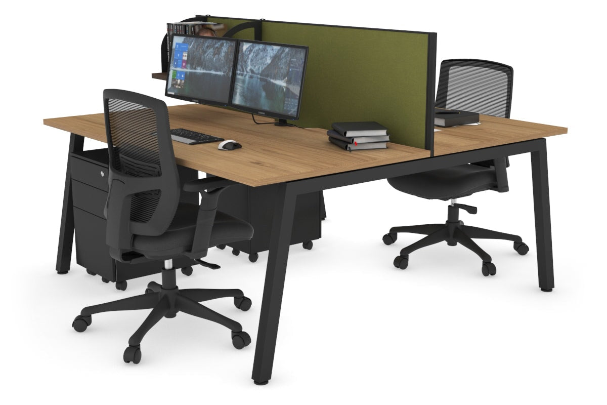 Quadro 2 Person Office Workstation Desk [1600L x 700W] - Perfect for Shared Workspaces & Home Offices