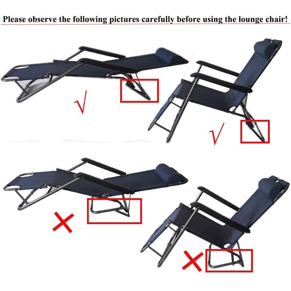 **Portable Folding Outdoor Lounge Chair with Pillow - Lightweight Patio Sun Pool Lawn Chaise for Camping, Beach, Backyard & Garden Relaxation (Blue)**    *Perfect for sunbathing, poolside lounging, camping trips, beach vacations, or relaxing in your backyard or garden.*