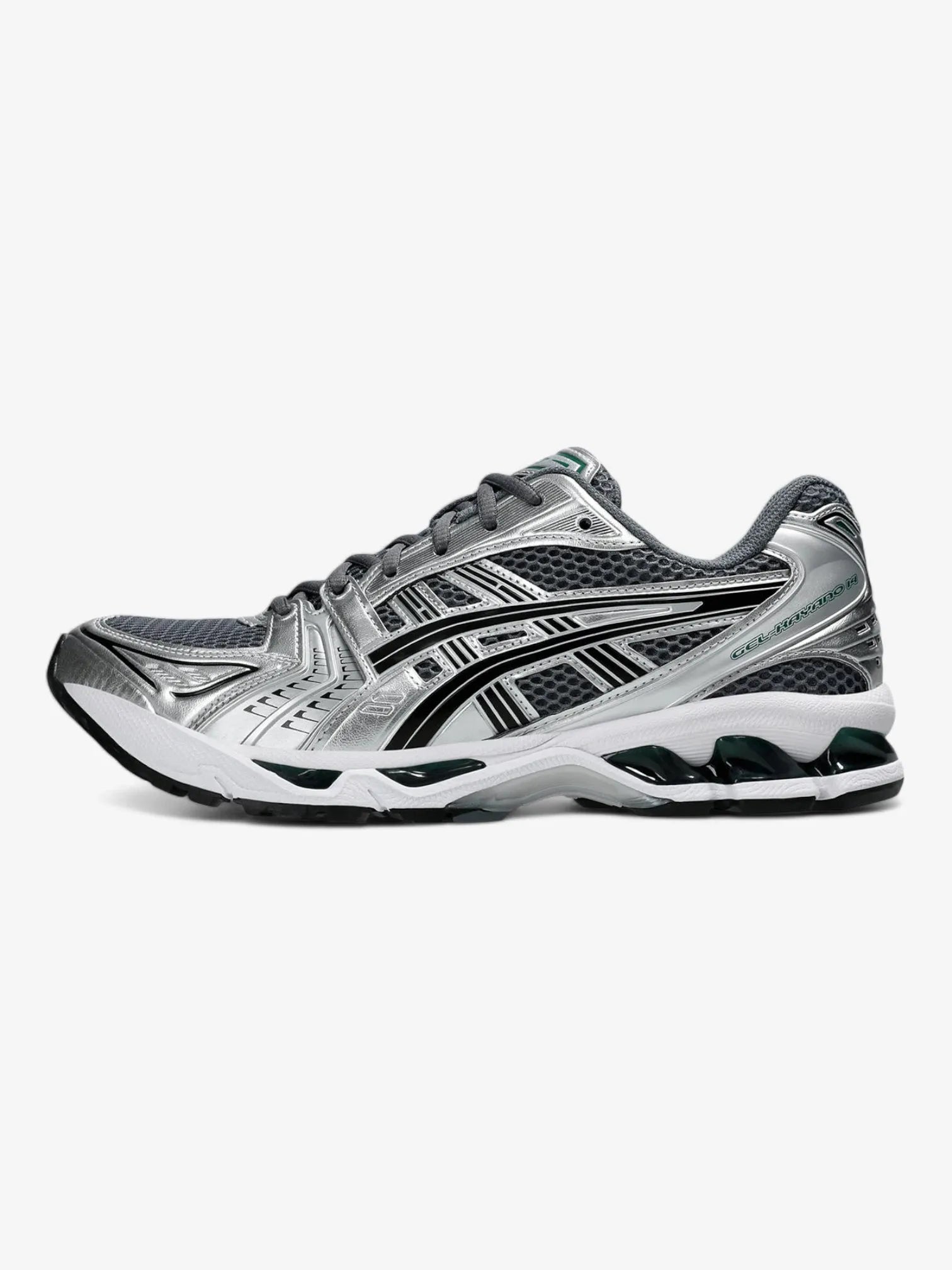 ASICS Gel Kayano 14 Running Shoes for Men - Dark Gray/Silver Cushioned Sneakers for Long Distance Running & Gym Workouts