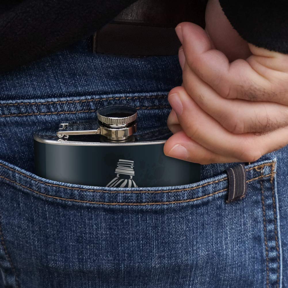 5oz Stainless Steel Hip Flask with Plastic Bottle - Durable & Leak-Proof for Whiskey, Vodka & Liquor - Perfect for Outdoor Adventures, Camping & Travel