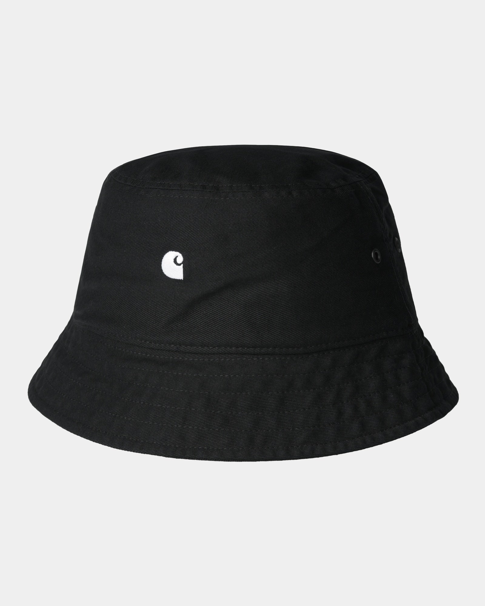 Madison Logo Bucket Hat for Men & Women - Adjustable Cotton Sun Hat for Outdoor Activities, Beach, Hiking, and Travel - Black & White Color Options