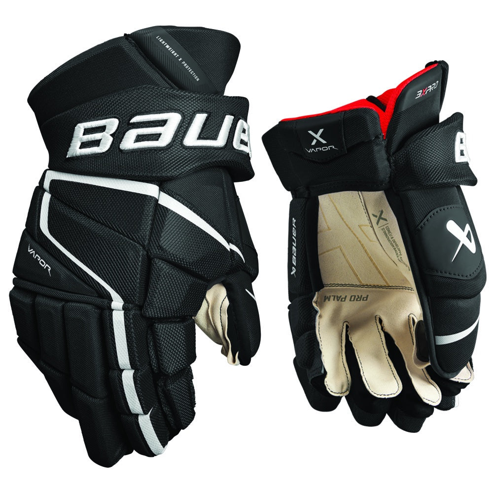 Bauer Vapor 3X Pro Senior Ice Hockey Gloves - Premium Protection for Hockey Players - Perfect for Games, Practices & Competitive Play