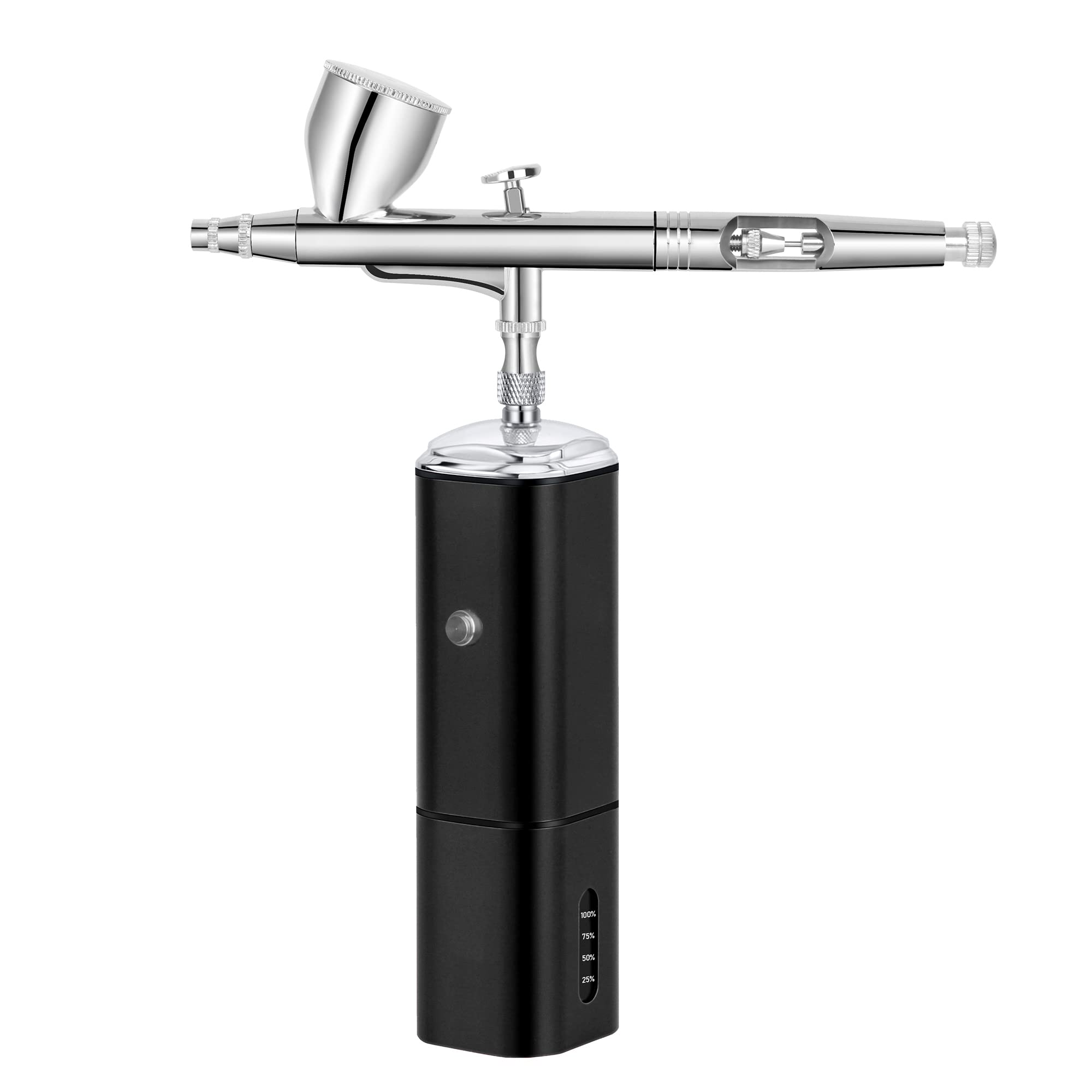 Casubaris Cordless Portable Airbrush Kit with Compressor - Rechargeable Dual Action Airbrush Pen for Barbers, Model Painting, Nail Art & Makeup | Perfect for DIY Crafts, Tattoo Practice & Home Beauty Use