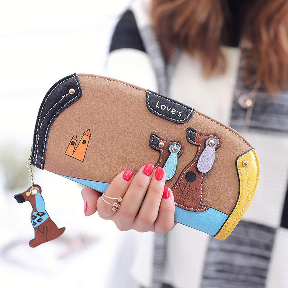 Cute Cartoon Dog Women's Wallet - Fashion Designer Purse for Women, Girls - Perfect for Halloween, Parties & Everyday Use