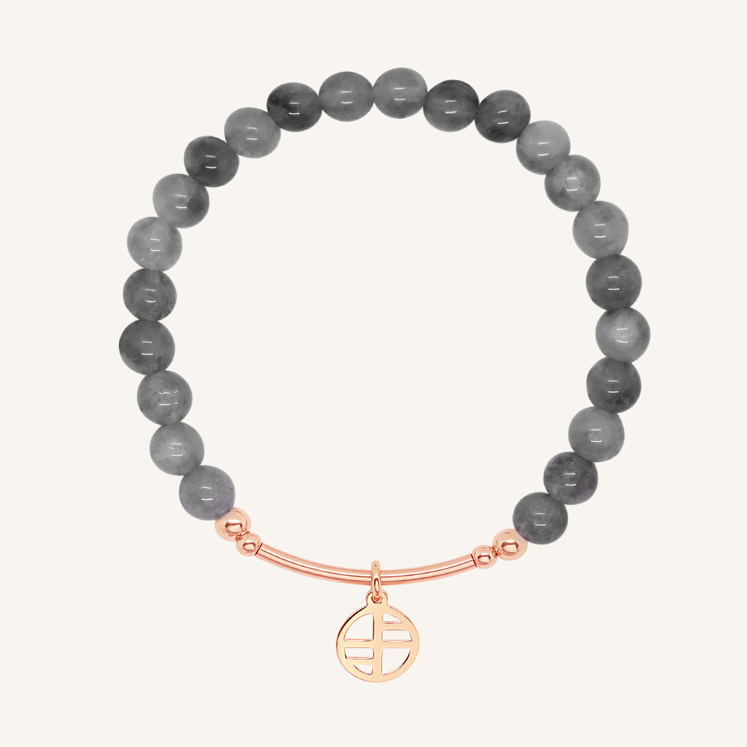 Eagle Eye Charm Bracelet with Stone of Perspective - Spiritual Jewelry for Protection & Clarity | Perfect for Meditation, Yoga & Energy Healing