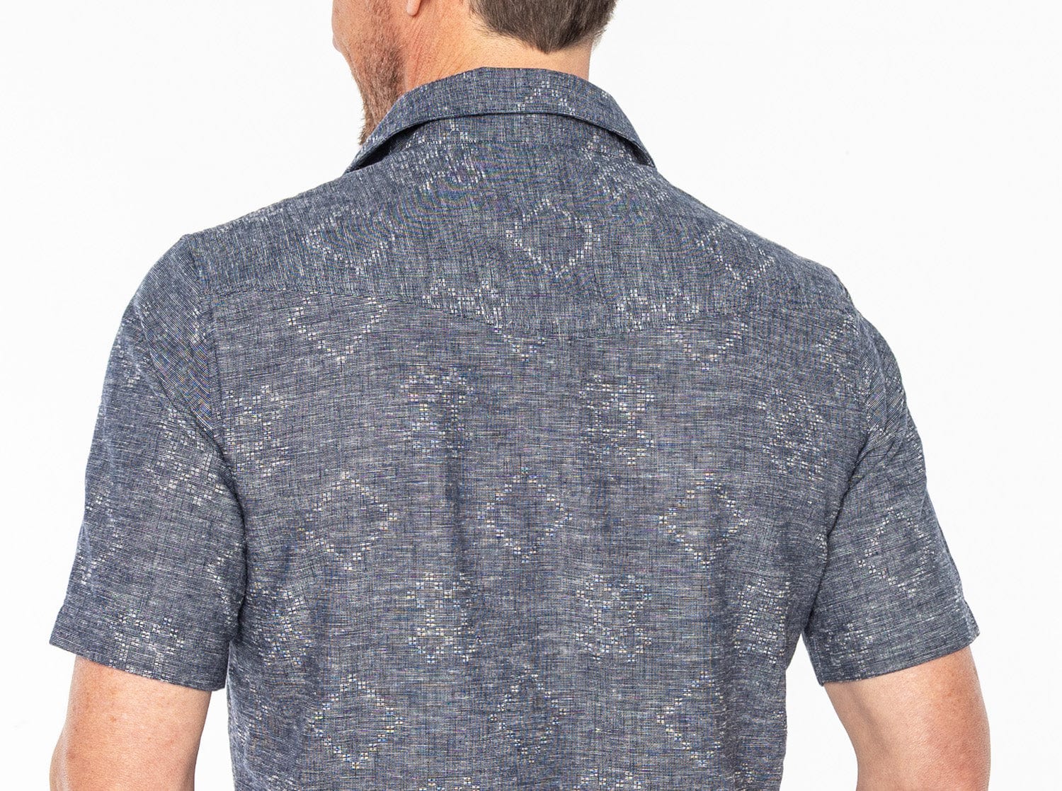 Organic Hemp Cotton Pearl Snap Shirt - Geo Navy Plaid Western Style for Men & Women | Perfect for Casual Outfits, Country Music Festivals & Outdoor Adventures