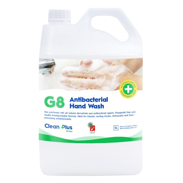 Clean Plus G8 Antibacterial Hand Wash - Kills 99.9% Germs | Moisturizing & Gentle Formula | Perfect for Home, Office & Public Spaces