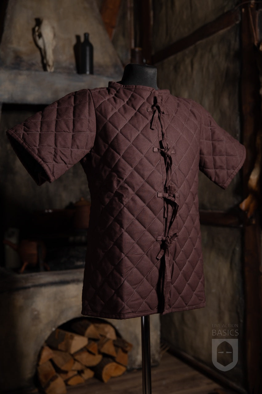Medieval Basic Gambeson Brown - Authentic Historical Armor for LARP, Cosplay & Reenactment | Perfect for Renaissance Fairs & Theater Performances