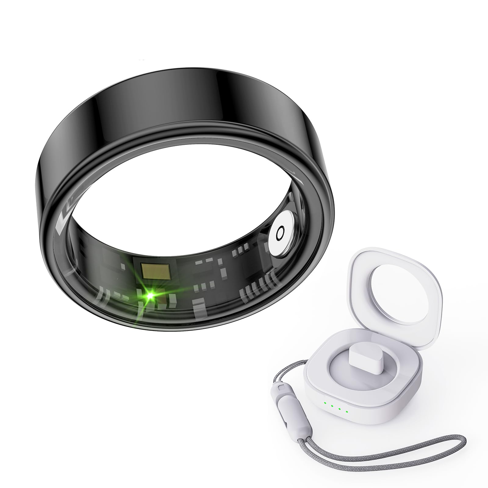 Smart Ring - Health Tracker with Heart Rate & SpO2 Monitor, IP68 Waterproof for Fitness & Sleep Tracking