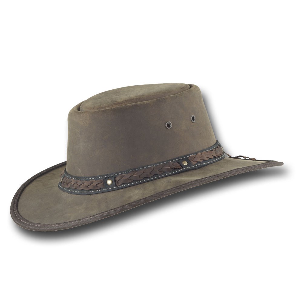 Squashy Bronco Leather Hat for Outdoor Adventures