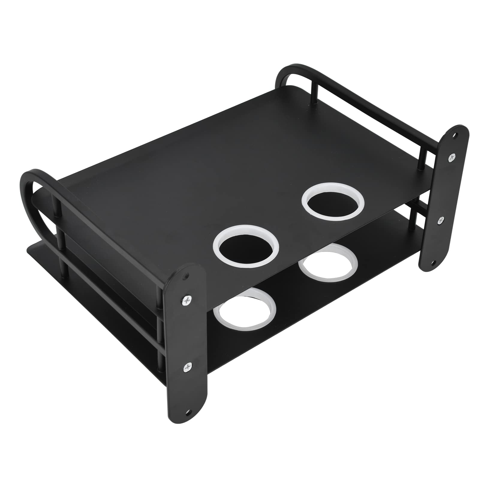 Jeanoko TV Box Shelf - Black Aluminum DVD Storage Rack with Oxidation Resistance for Office & Meeting Room - Perfect for Organizing Media Equipment in Conference Rooms and Workspaces