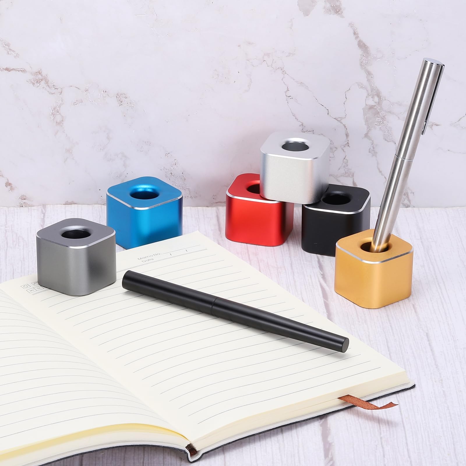 PATIKIL Aluminum Single Pen Stand Holder - Stylish Pen Display & Toothbrush Organizer for Home, Office & Classroom (Red) | Perfect for Desk Organization & Gift Ideas