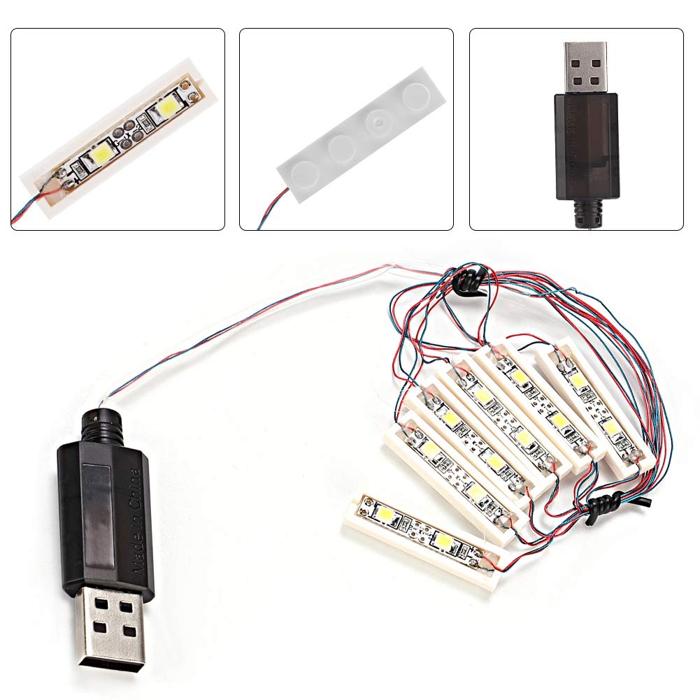 Milltrip ABS Universal LED Light USB Charging Building Blocks - Classic Bright Decorative Brick Bar Lamp Toy for Home, Office, Party & Gaming Room Decor
