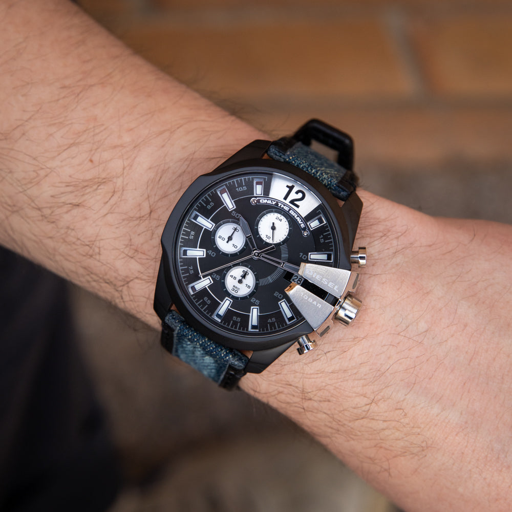Diesel DZ4568 Baby Chief Chronograph Men's Watch - Stylish Analog Quartz Timepiece for Casual & Formal Wear - Perfect for Everyday Use, Office, and Special Occasions