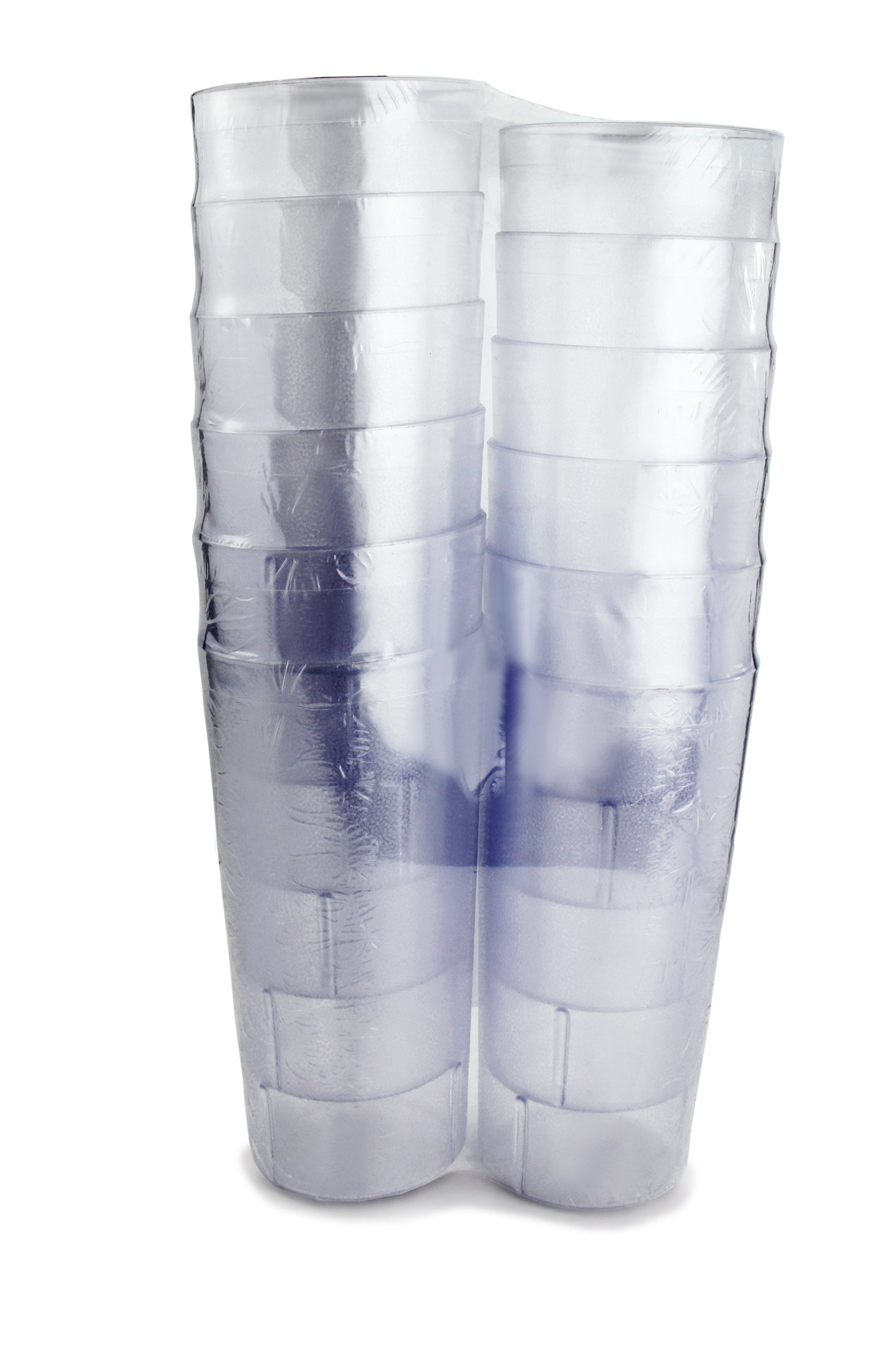 New Star Foodservice 46472 20 oz Clear Stackable Tumbler Beverage Cups – Break-Resistant Commercial SAN Plastic – Set of 72 – Ideal for Restaurants, Cafes, and Catering Services