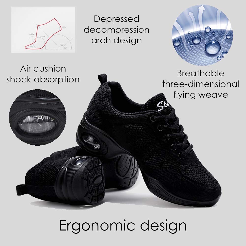 CERYTHRINA Women's Jazz Dance Shoes - Lace-Up Sneakers for Modern & Platform Dancing, Walking - Comfortable & Stylish for Dance Classes, Performances & Casual Wear