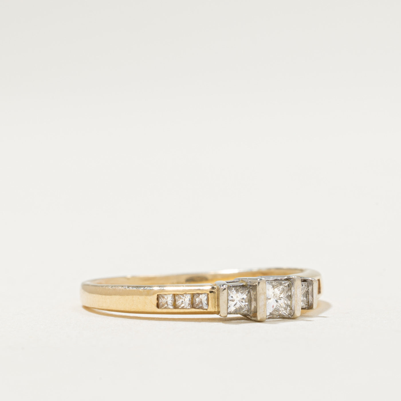 0.27ctw Princess Cut Diamond Petite Ring - Size 6.75 | Elegant & Dainty Wedding Band, Anniversary Gift for Her | Perfect for Engagement, Proposal & Special Occasions