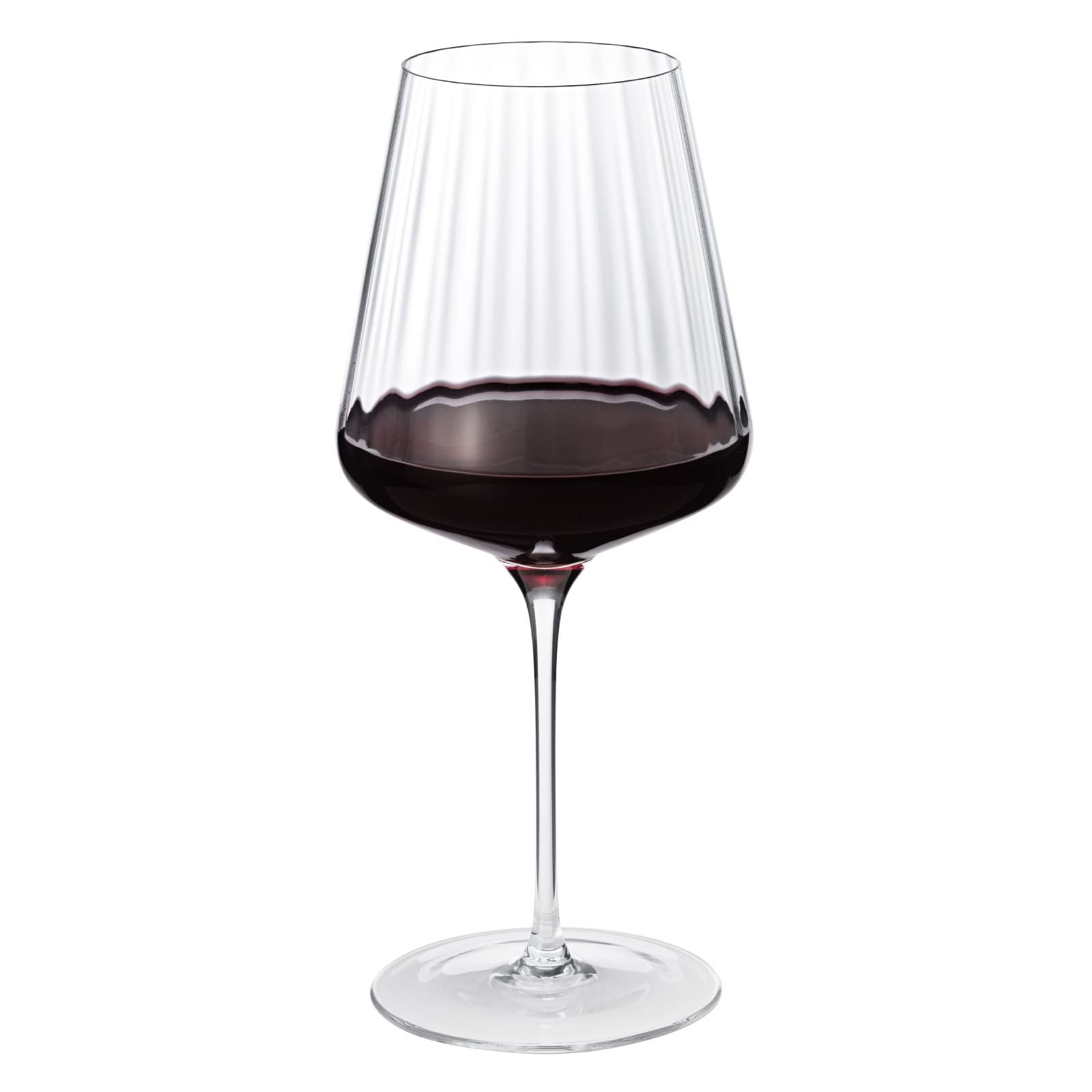 Georg Jensen Bernadotte Red Wine Glasses - Set of 6 Crystal Stemware for Fine Dining & Entertaining - Perfect for Dinner Parties, Weddings & Wine Tasting Events
