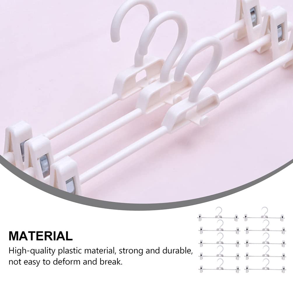10-Pack Metal Pants Hangers with Non-Slip Clips - Space Saving Closet Organizer for Trousers, Skirts, Ties & Towels - Durable Clothes Hooks for Wardrobe Storage and Laundry Room Organization