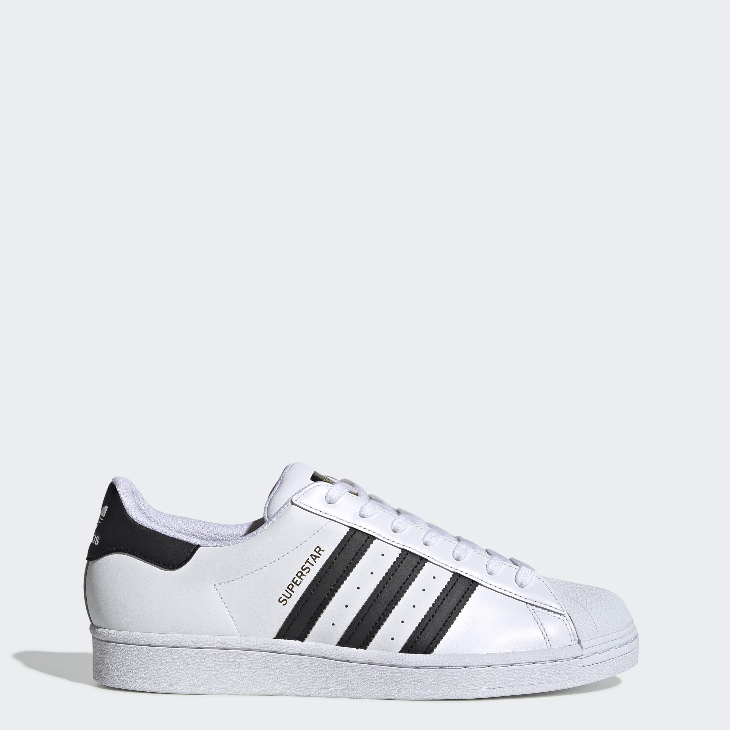 adidas Superstar Men's Sneakers - Classic White Leather Low Top Shoes for Casual Wear, Street Style & Everyday Comfort