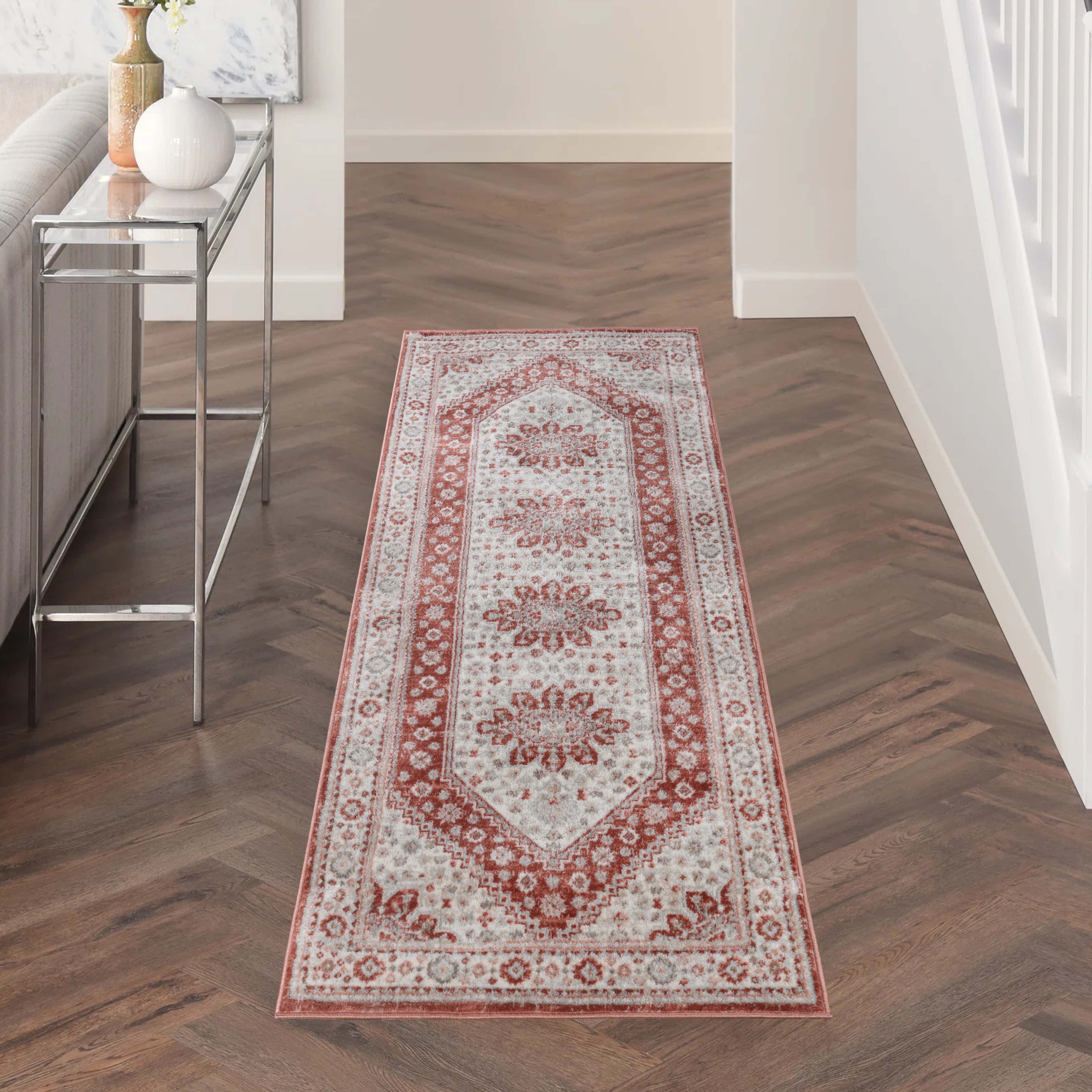 Layland Classic Medallion Traditional Indoor Area Rug or Runner - Non-Slip Living Room Carpet for Bedroom, Dining Room & Hallway Decor