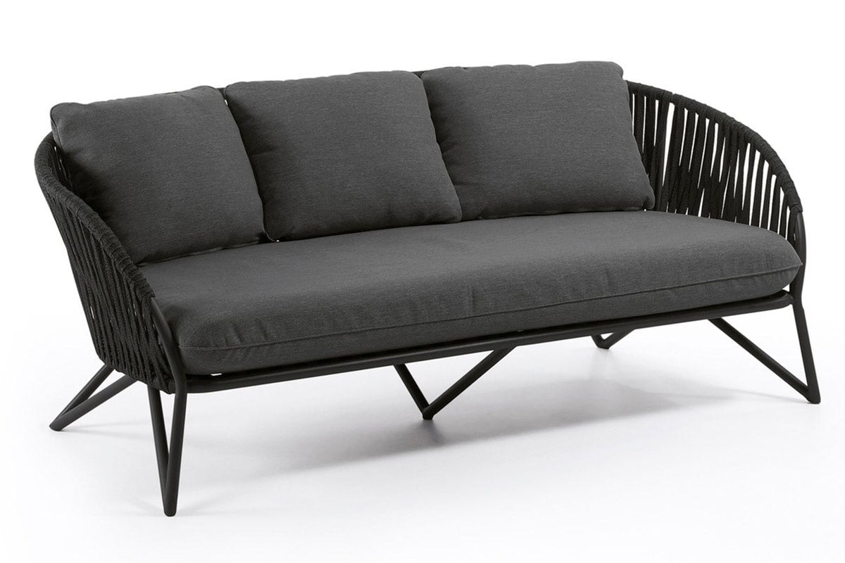 Como Branzie 3-Seater Sofa - Modern Fabric Couch for Living Room, Lounge & Office - Comfortable Sectional Sofa with Soft Cushions for Family Gatherings & Relaxation