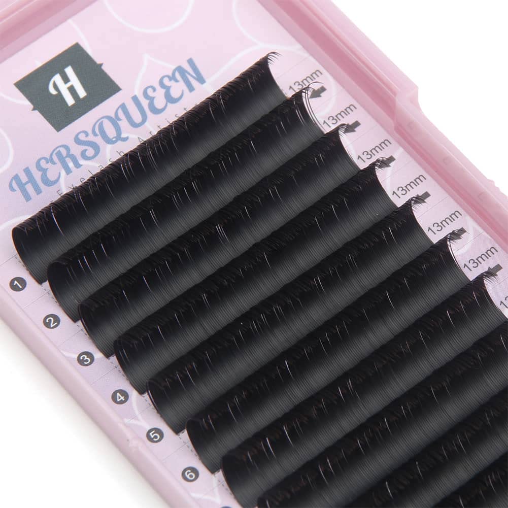 0.15 Ellipse Eyelash Extensions - Matte Black Flat Lashes | Cashmere & Faux Mink Individual Lashes | C Curl & D Curl Volume Lashes | Semi-Permanent Lash Tray for Professional Salon & Home Use