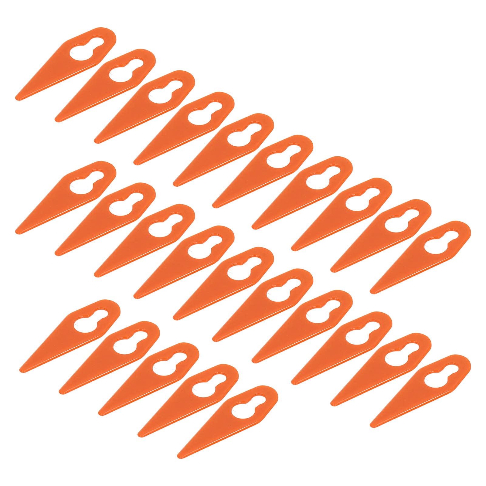 Okuyonic ABS Plastic Trimming Blade - 25PCS High-Quality Lawn Mower Replacement Blades | Durable, Lightweight & Easy to Install | Perfect for Garden Maintenance, Yard Work & Landscaping Tools (Orange)
