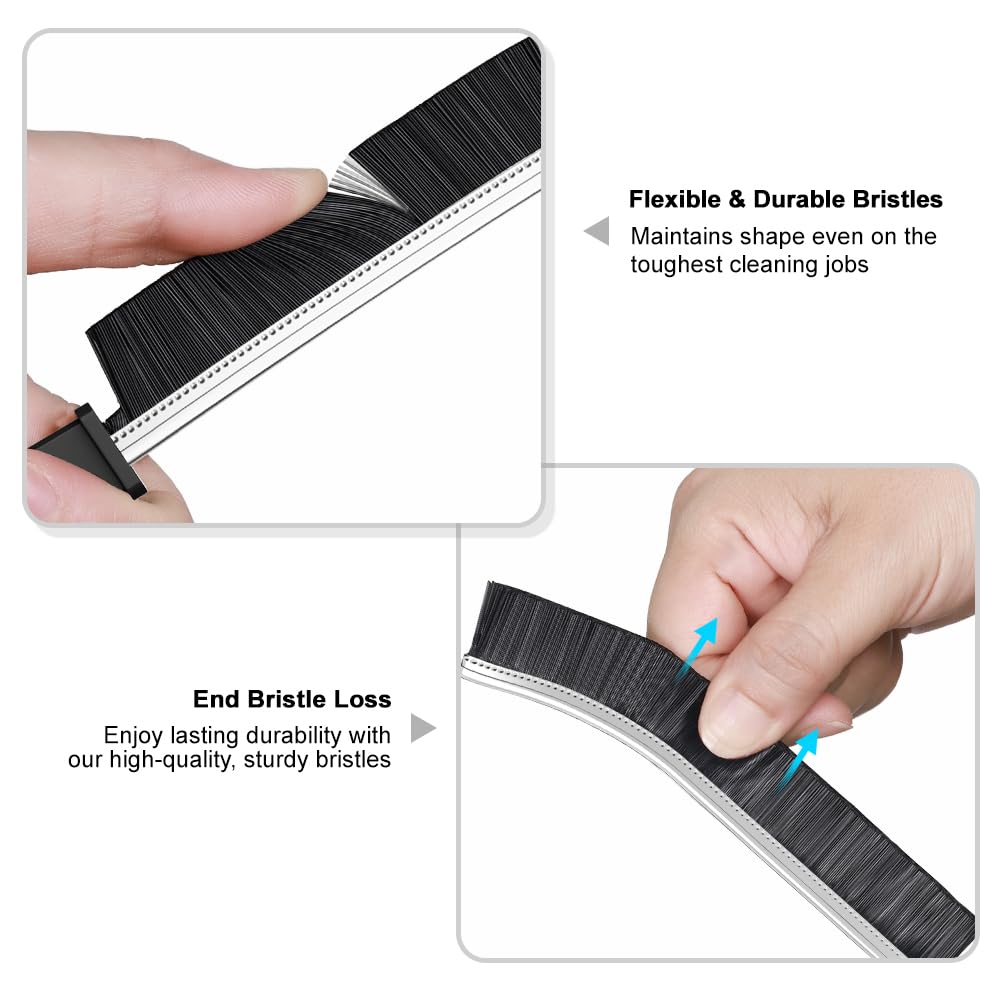 Hard Bristle Crevice Cleaning Brush Set - 3 Pack for Kitchen, Bathroom, Toilet, Bathtub, Sink & Window | Heavy Duty Gap & Grout Brush for Deep Cleaning | Ideal for Household, Tile & Hard-to-Reach Areas