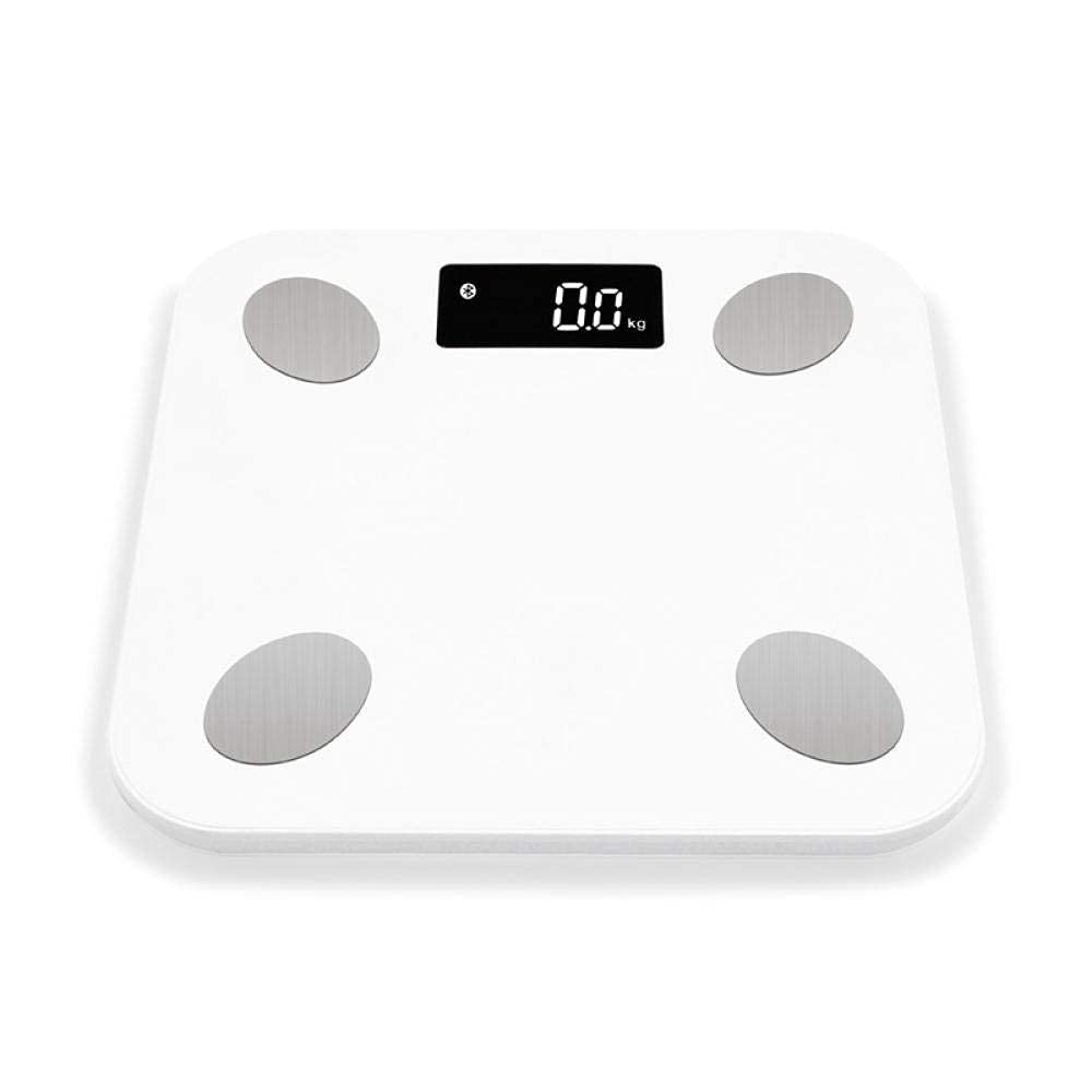 Viinice Smart Bluetooth Body Scale - Digital BMI Bathroom Weight Scale with Body Composition Analyzer & Smartphone App - White Electronic Body Fat Scale for Home Fitness Tracking & Health Monitoring
