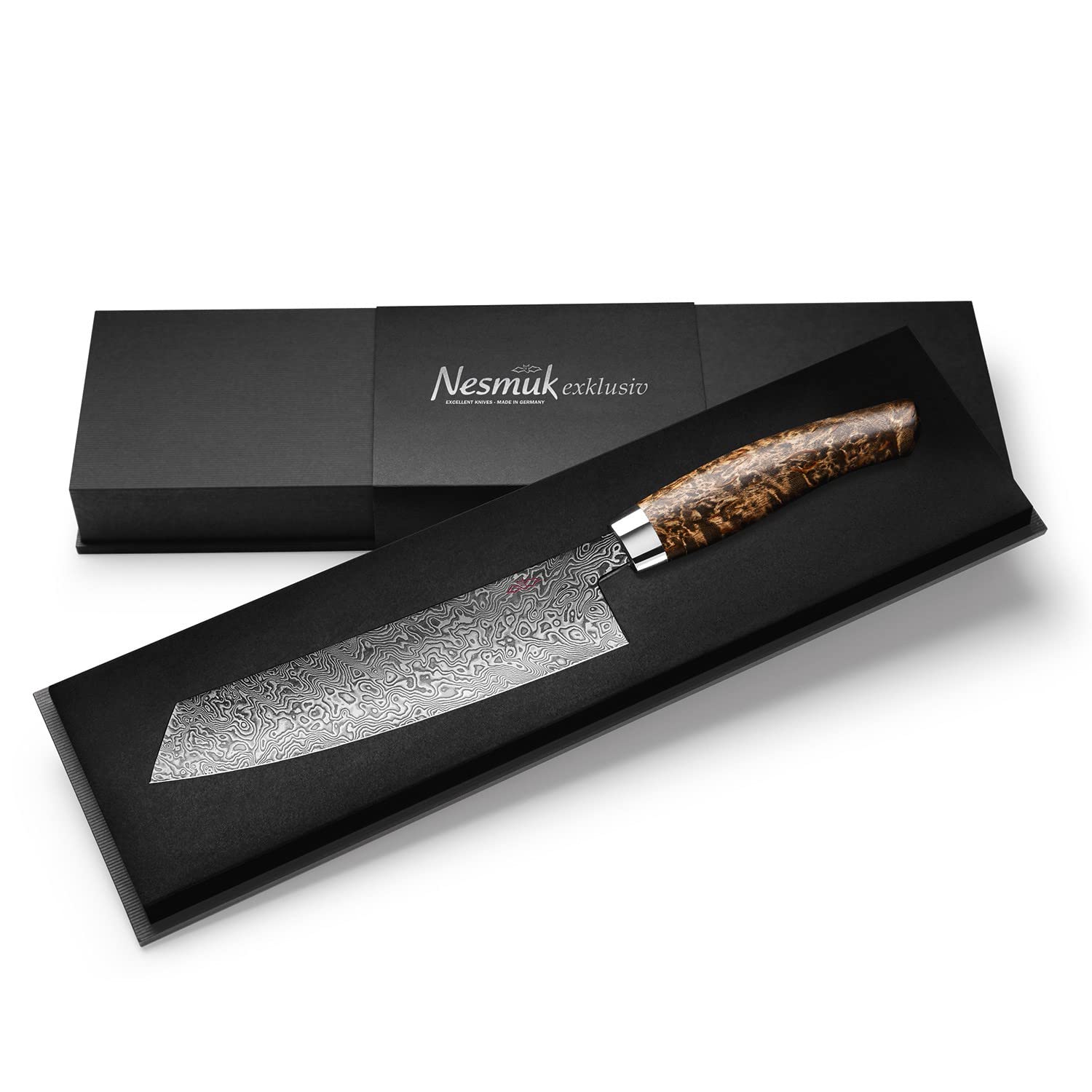 Premium C90 Chef's Knife - High Carbon Stainless Steel Blade with Karelian Birch Burl Handle - Professional Kitchen Knife for Slicing, Dicing & Chopping - Perfect Gift for Home Cooks & Culinary Enthusiasts