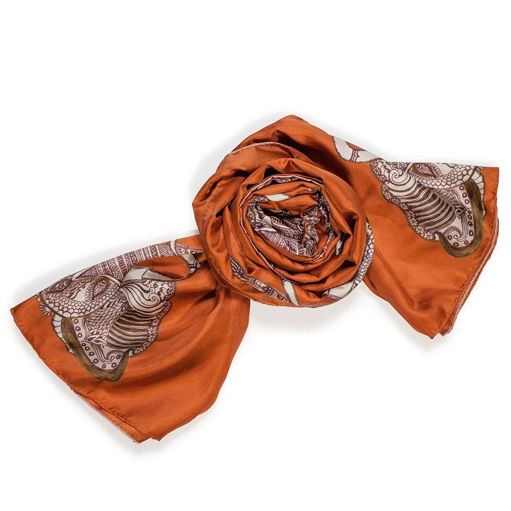 Elegant Thailand Long Silk Scarf for Women - Soft & Lightweight Shawl Wrap - Perfect for Travel, Weddings & Special Occasions