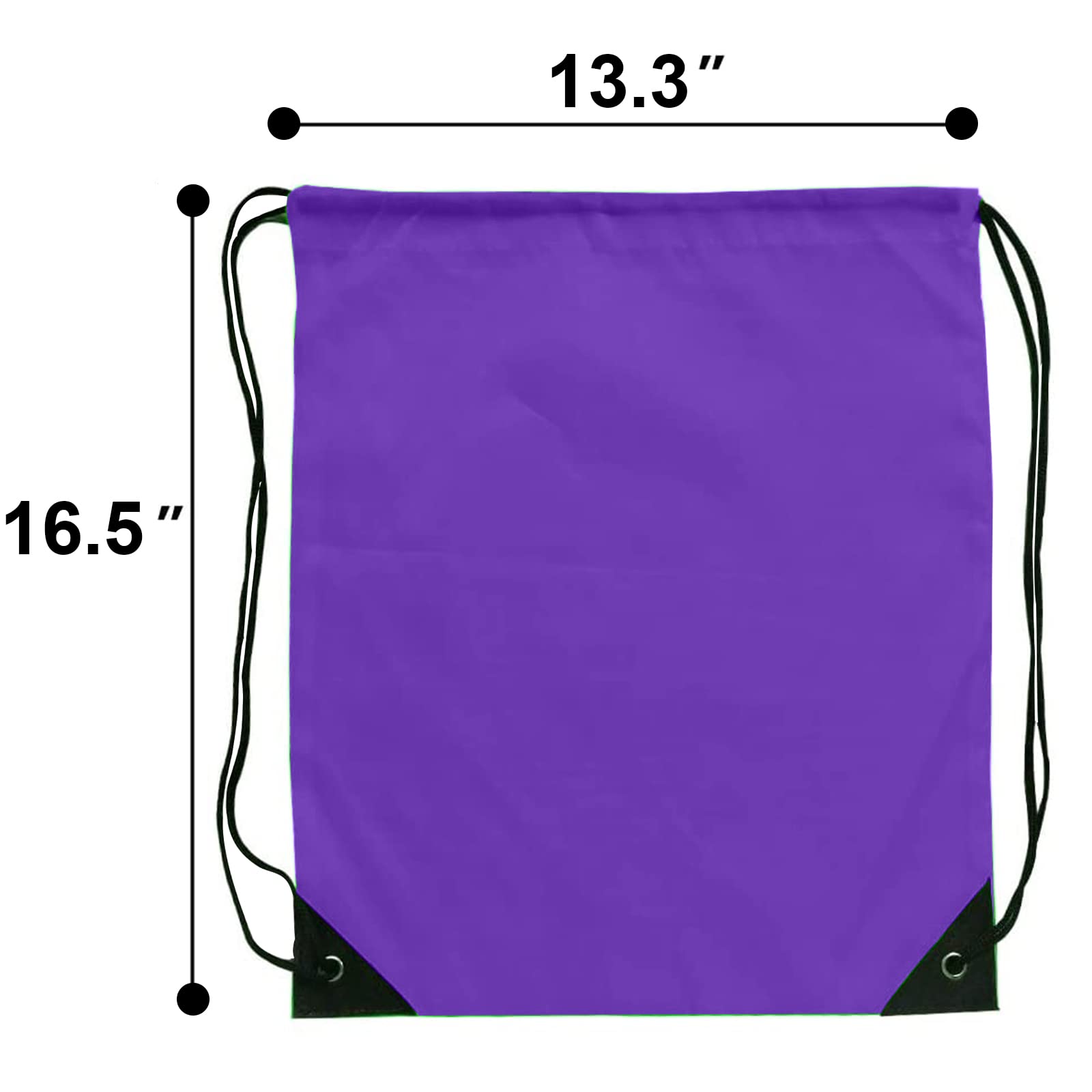 42 Pcs Bulk Drawstring Backpacks - Lightweight Cinch Sackpack Bags for Gym, Sports & Travel - Purple String Bags for Men & Women - Perfect for Workouts, Beach Trips & School Activities