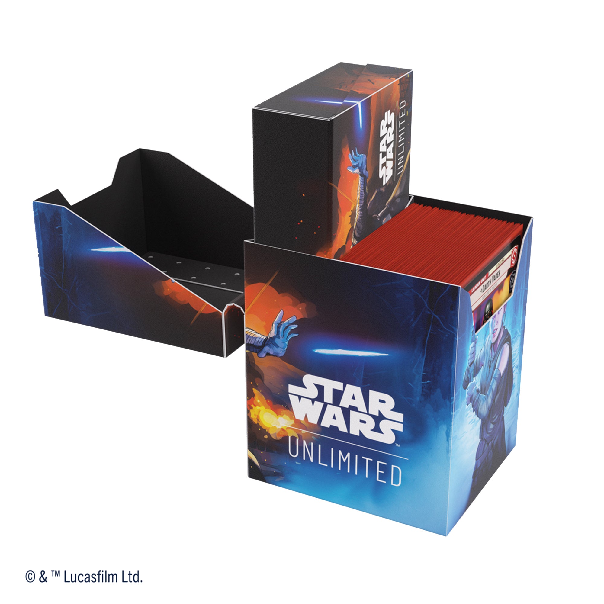 Star Wars: Unlimited Soft Crate - Rey & Kylo Ren Collectible Storage Box | Perfect for Trading Cards, Comics & Collectibles Storage | Great for Star Wars Fans & Collectors