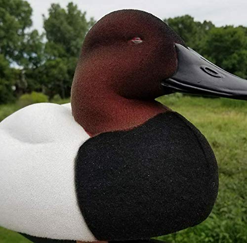 Bull Canvasback Full Body Duck Decoy with Realistic Flocking Kit - Perfect for Waterfowl Hunting & Outdoor Decoy Displays