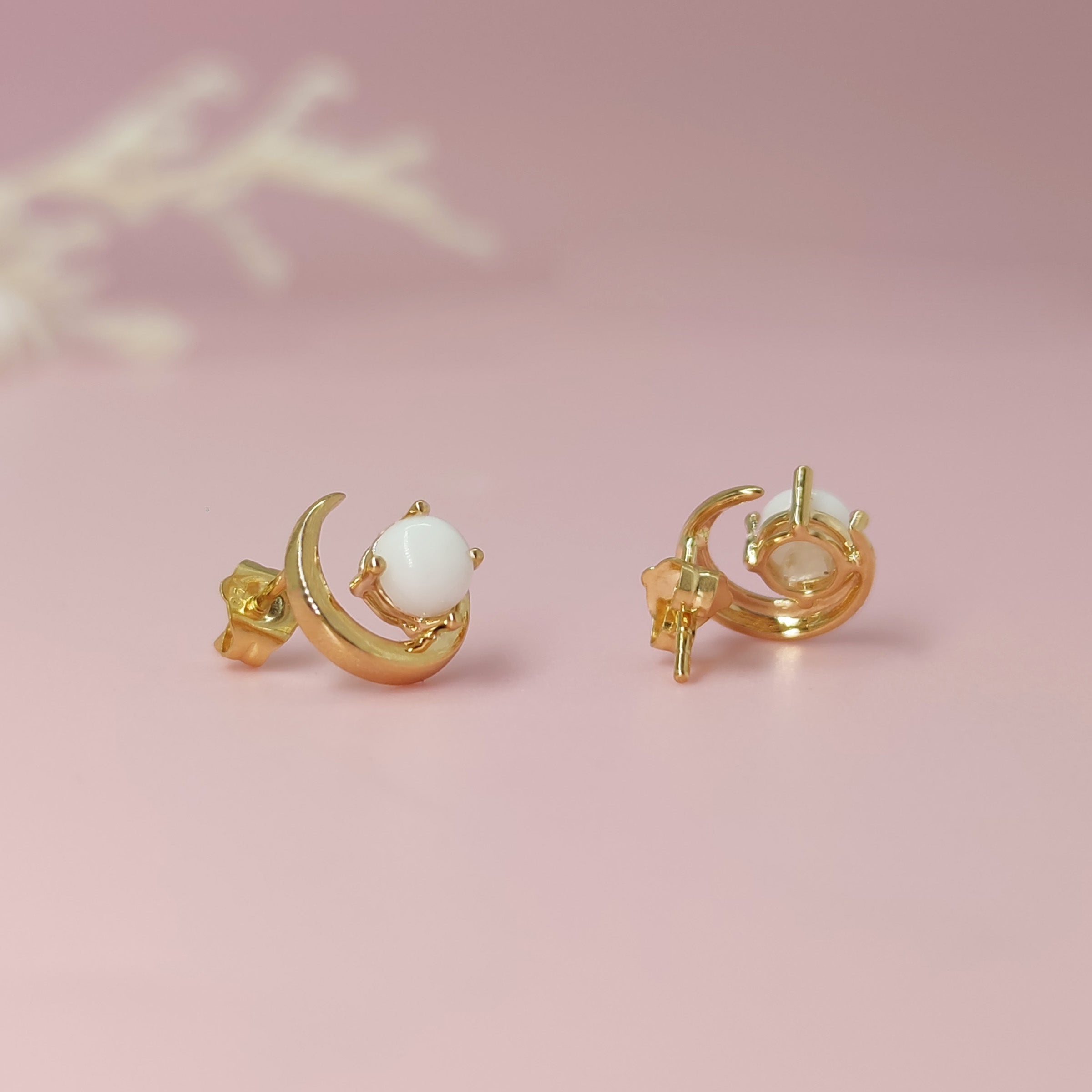 Moonlit Embrace Breastmilk Stud Earrings - Unique Memorial Jewelry for Moms, Breastfeeding Keepsake - Perfect for Mother's Day Gifts & Baby Shower Presents
