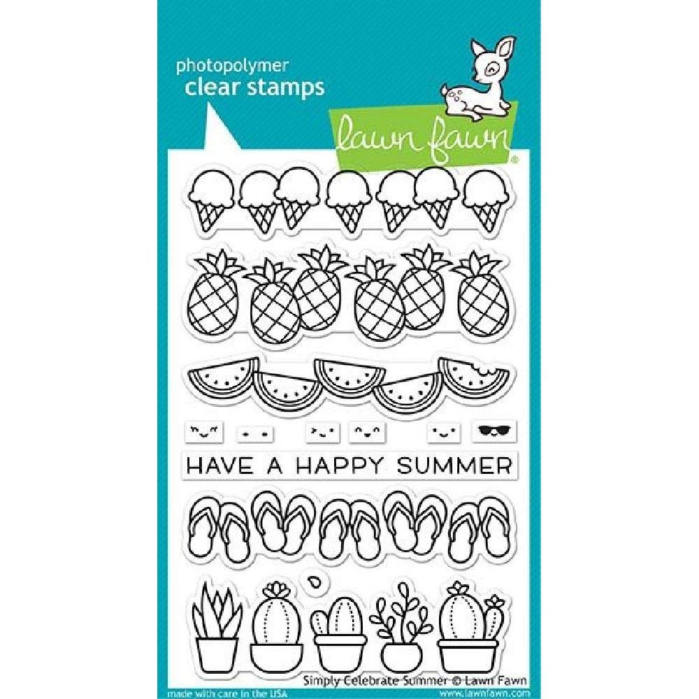 Lawn Fawn LF2333 Clear Stamps 4x6 - Simply Celebrate Summer for DIY Cards